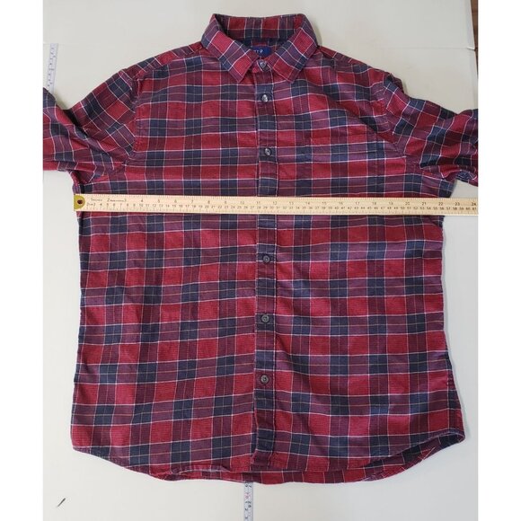 Apt. 9 Mens Plaid Long Sleeve Shirt Size L Oeko Tex Normcore Casual Everyday - Picture 3 of 6